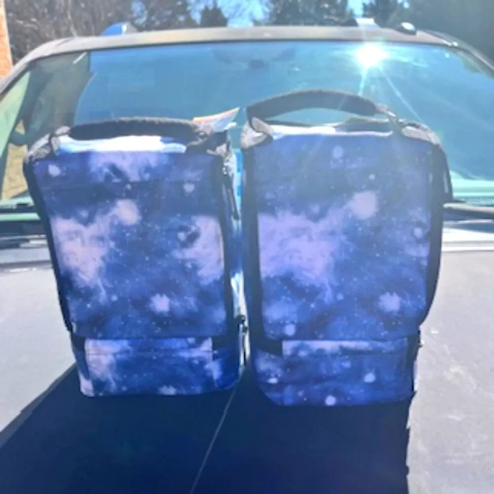 {2} Compartment Thermal Insulated Lunch Bags w/ Padded Handle {2} Pcs Artic Zone